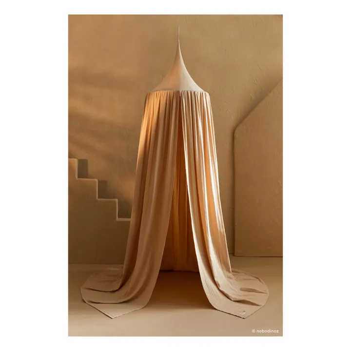 Organic Cotton 'Amour' Bed Canopy  | Nude- Product image n°1