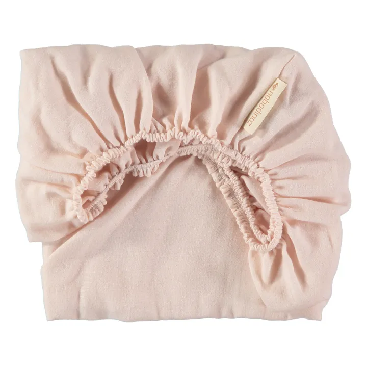 Sábana bajera para capazo Melody de algodón orgánico | Rosa- Imagen del producto n°4