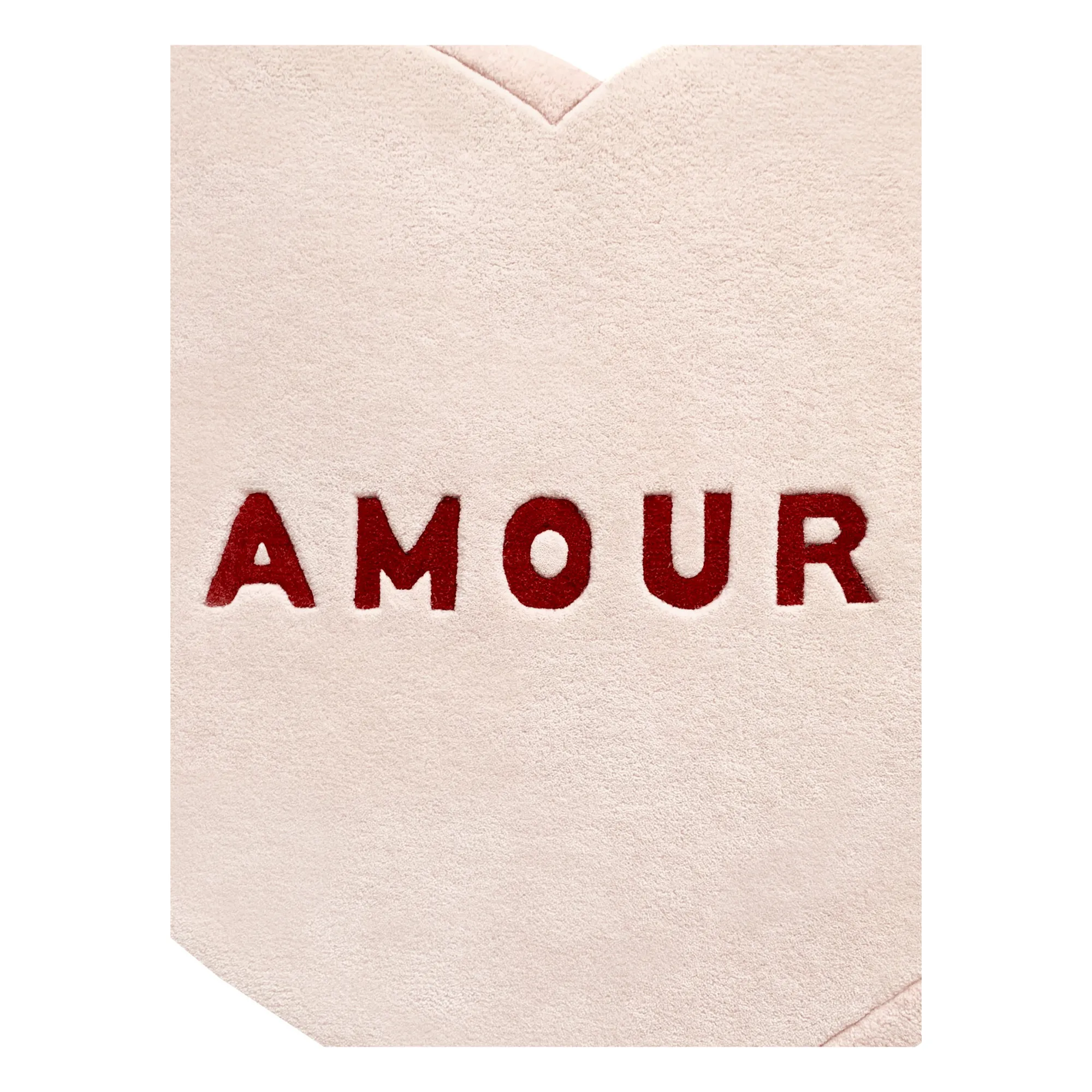 Tapis Cœur Amour en laine | Rose- Image produit n°2