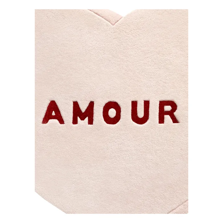Tappeto in lana Coeur Amour | Rosa- Immagine del prodotto n°2