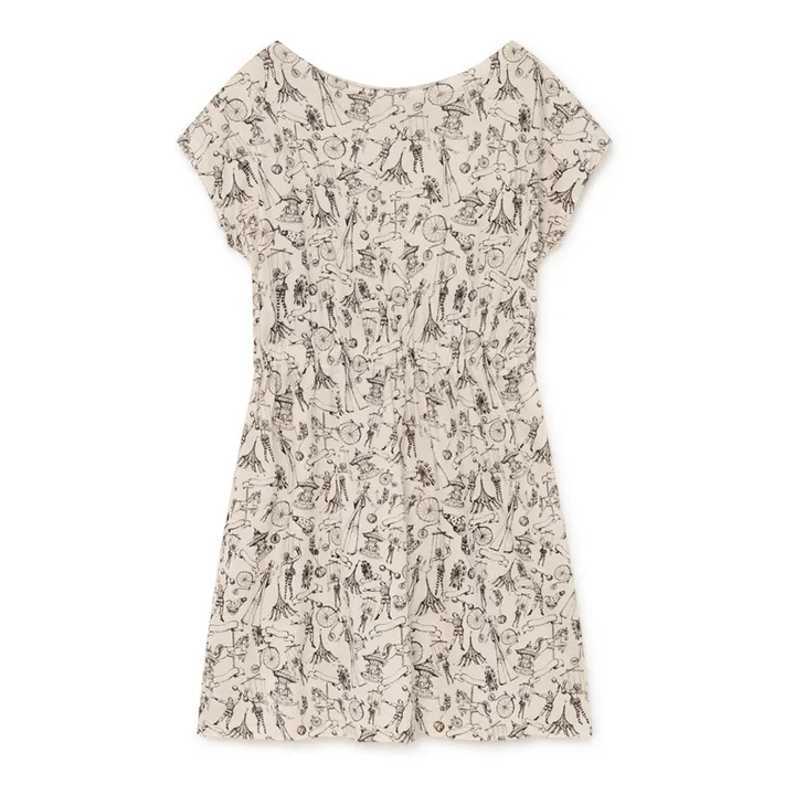 Tatoo Organic Cotton Jersey Dress  | Ecru- Product image n°3