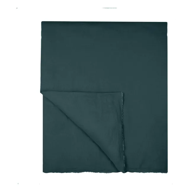 Washed Linen Quilt Cover | Faded Blue