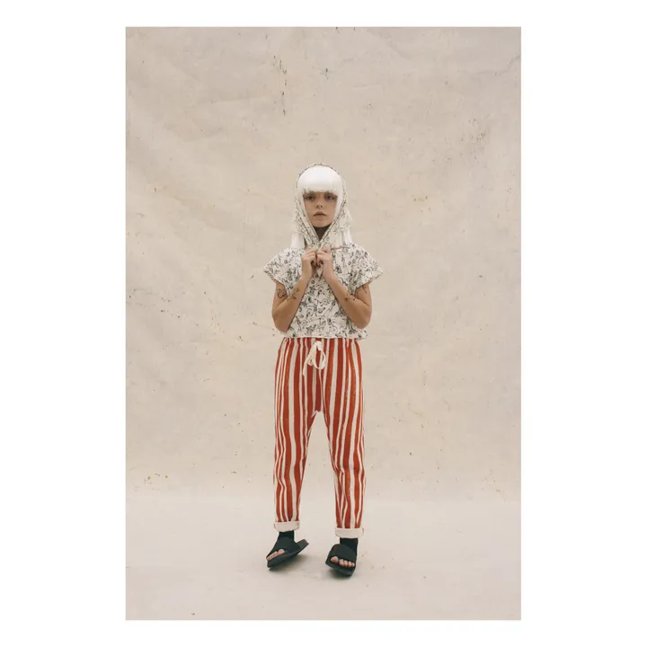 Roller Coaster Organic Fleece Trousers  | Red- Product image n°1