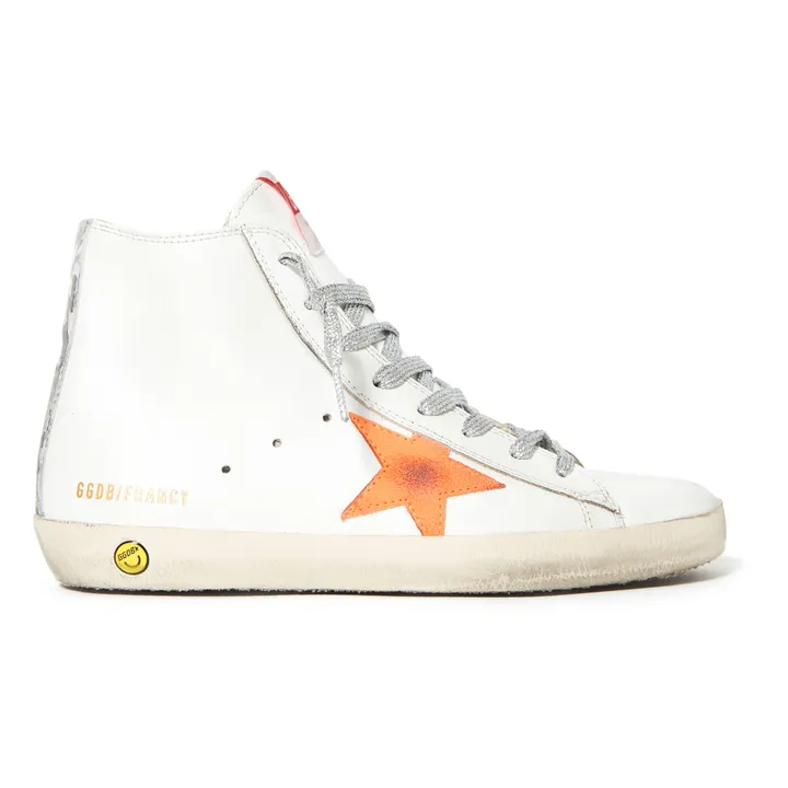 Sneakers Francy in pelle | Arancione fluo- Immagine del prodotto n°0