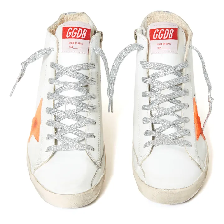 Sneakers Francy in pelle | Arancione fluo- Immagine del prodotto n°3