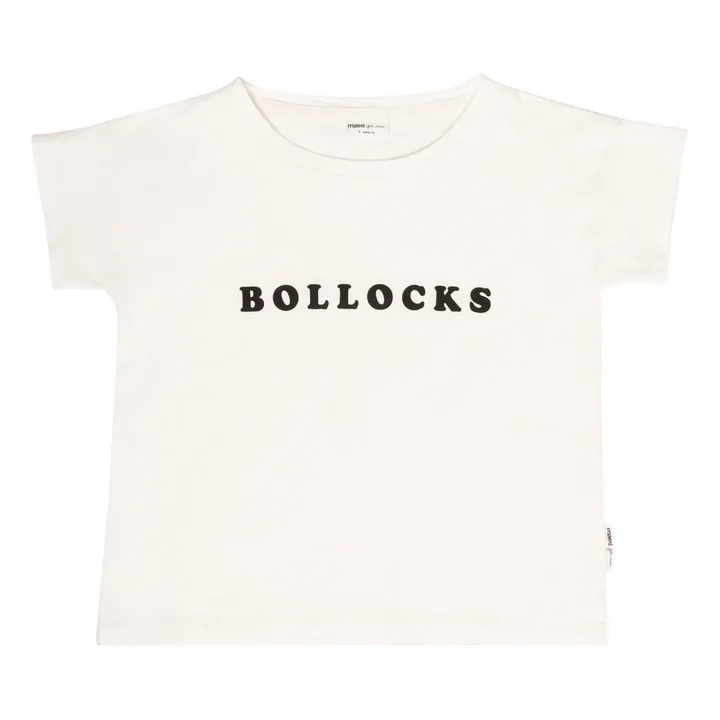 T-Shirt Bollocks Coton Bio | Blanc- Image produit n°0