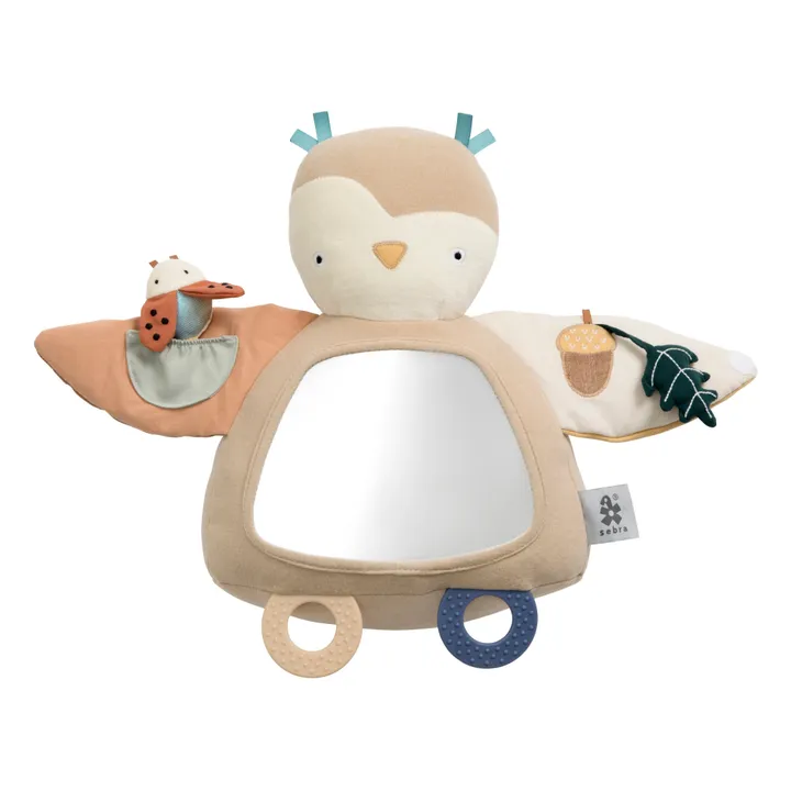 Doudou d'activités Chouette Blinky | Beige- Image produit n°0