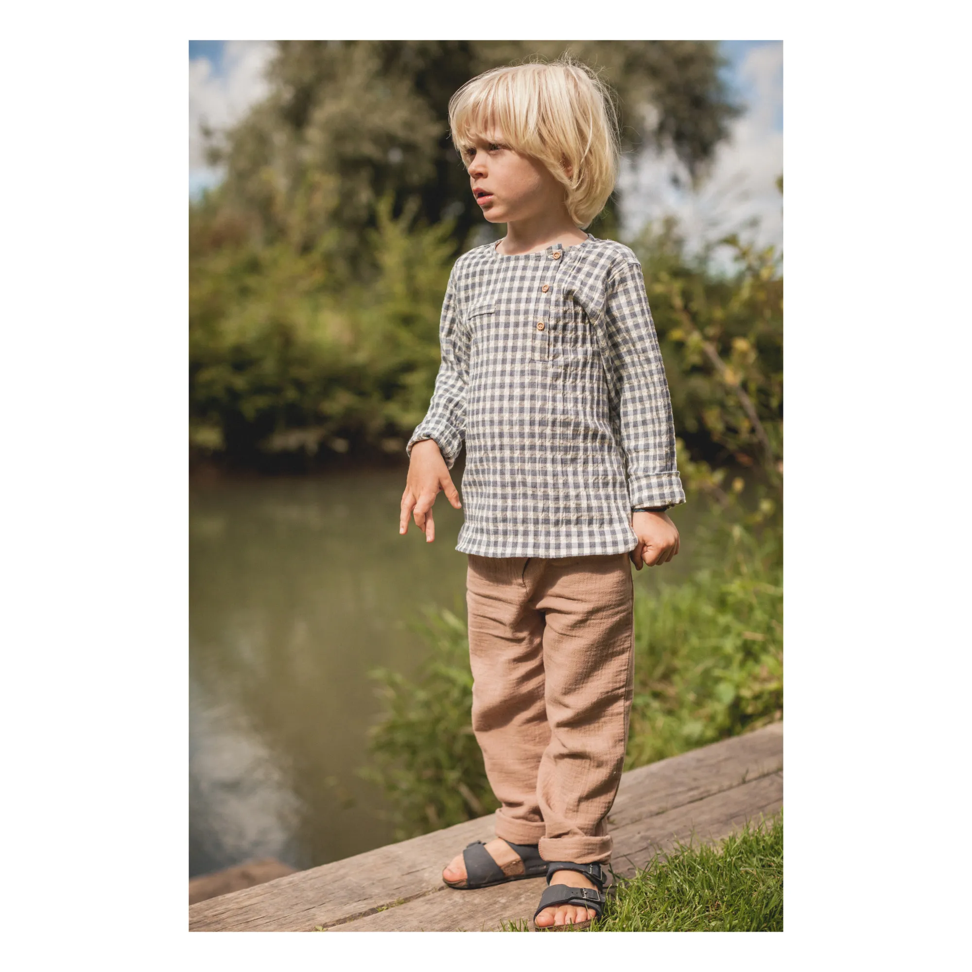 Marlot Paris Blue Jacques Cotton Muslin Kurta Shirt