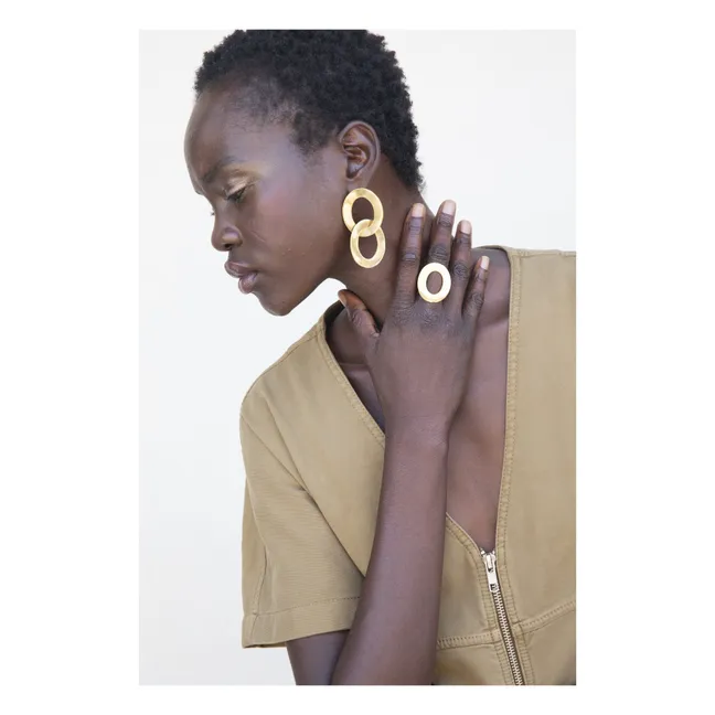 Boucles d'Oreilles Maxi Linked | Laiton