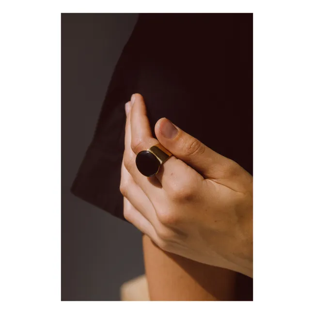 Bague Corne Mpira | Noir