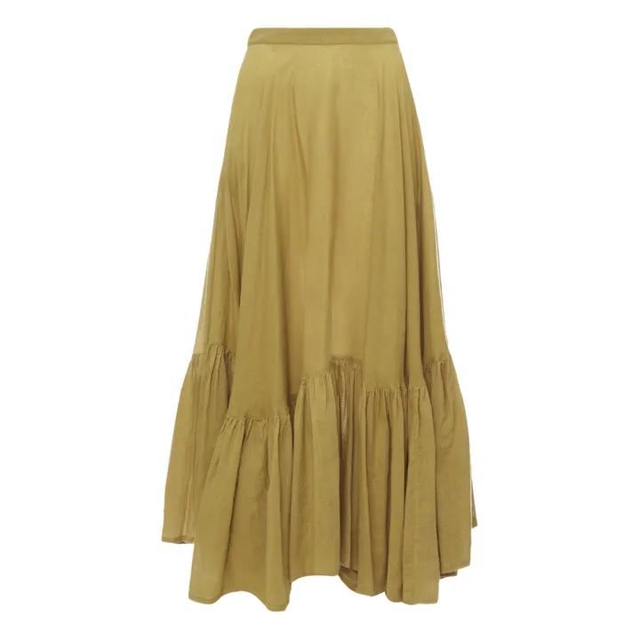 Cotton Crepe Sun Skirt  | Tabacco- Product image n°0