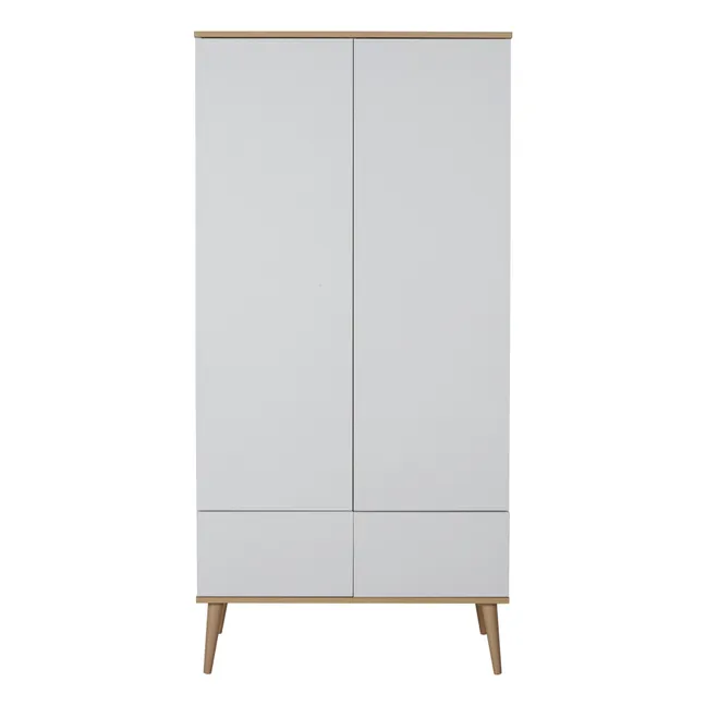 Flow Oak Wardrobe | White