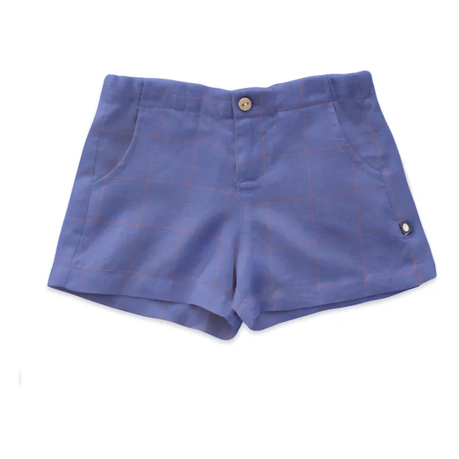 Shorts lisos de lino | Azul