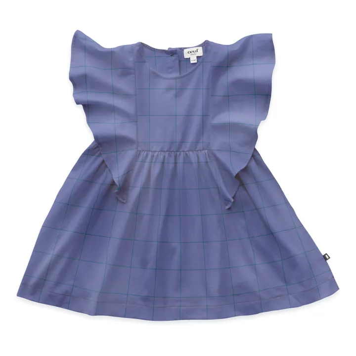 Kleid mit Rüschen Thé aus Bio-Baumwolle | Blau- Produktbild Nr. 0
