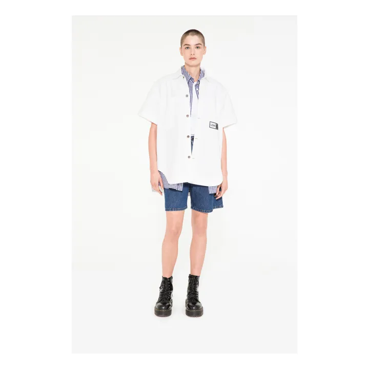 Folk Denim Shirt  | White- Product image n°1