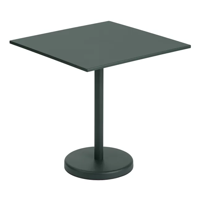Table outdoor carré Linear | Vert foncé