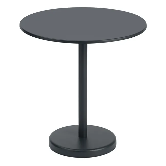 Linear Round Outdoor Table | Black