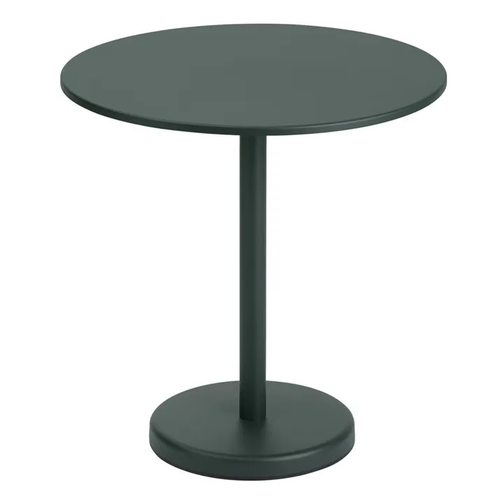 Table outdoor ronde Linear | Vert foncé- Image produit n°0