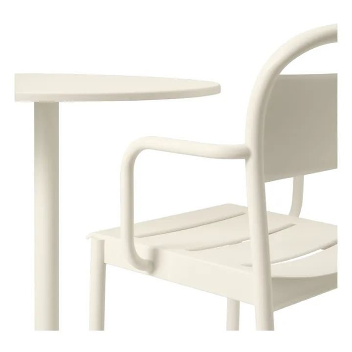 Sedia da esterni, con braccioli, modello: Steel | Bianco- Immagine del prodotto n°2