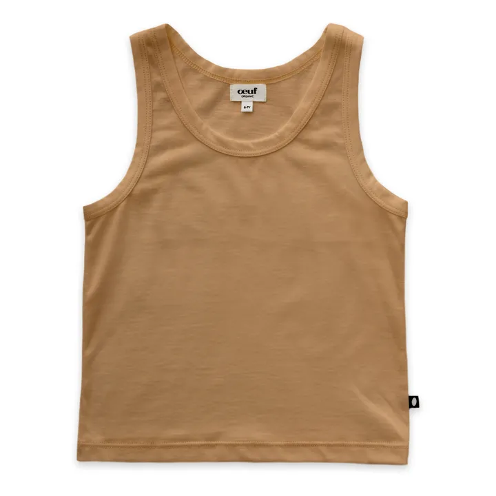 Camiseta de asas algodón pima orgánico | Camel- Imagen del producto n°0
