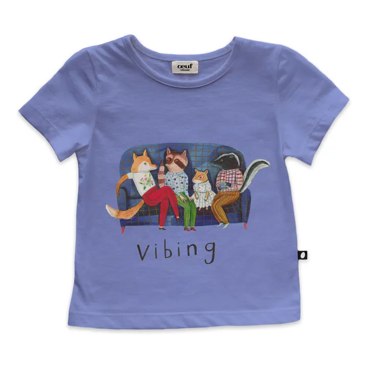 T-Shirt Vibing aus Bio-Baumwolle | Blau- Produktbild Nr. 0