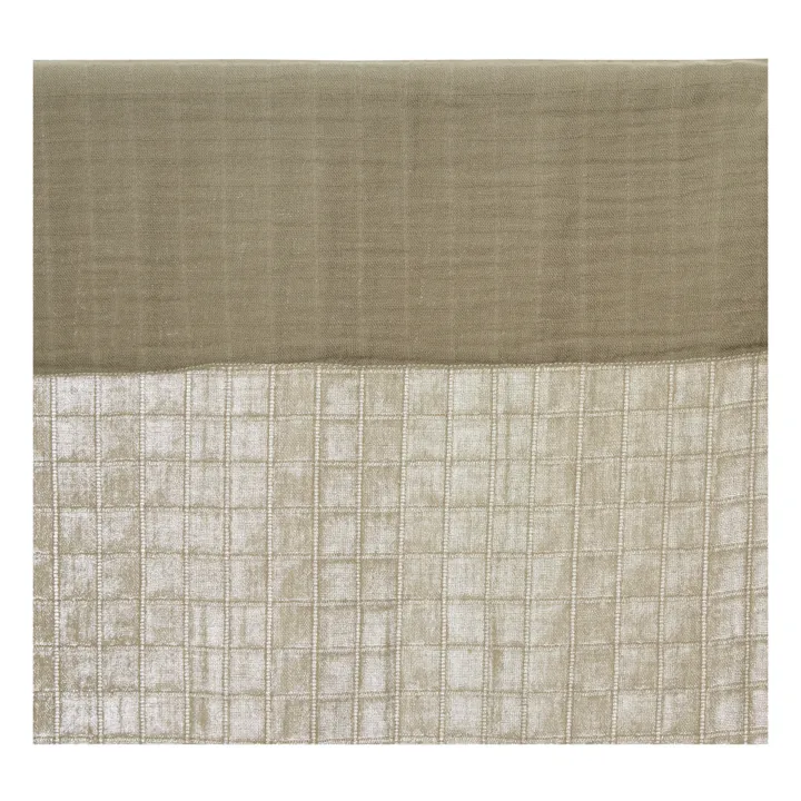 Organic Cotton Muslin Curtains 130x280 cm | Khaki- Product image n°2