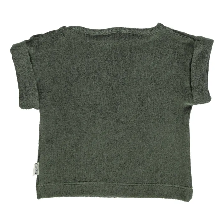 Camiseta Esponja algodón orgánico Laurier | Verde Oscuro- Imagen del producto n°1