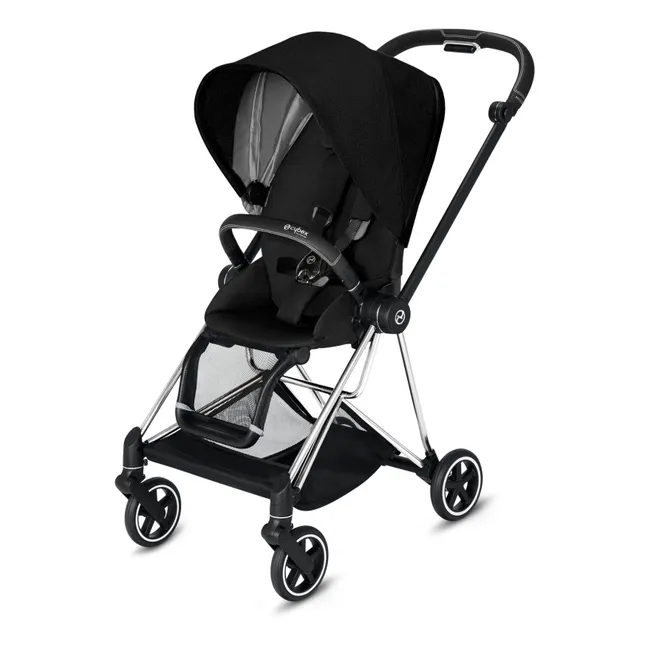 Poussette complète 2ème age Mios chassis chrome | Noir