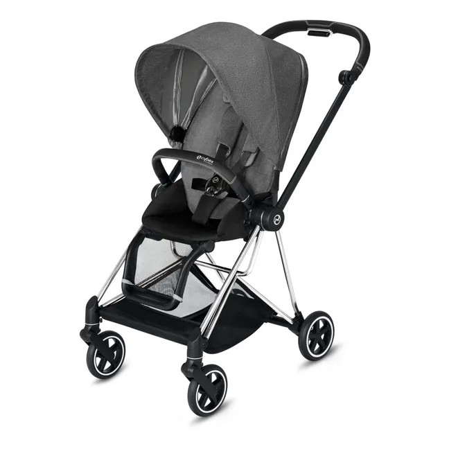 Poussette complète 2ème age Mios chassis chrome | Gris clair