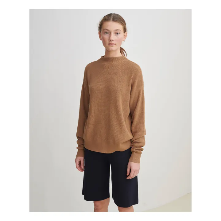 Ribbed Jumper - Women's Collection  | Camel- Product image n°2