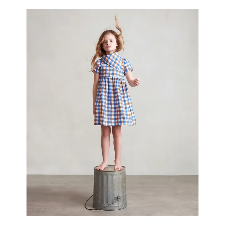 Kleid aus Leinen | Blau- Produktbild Nr. 1