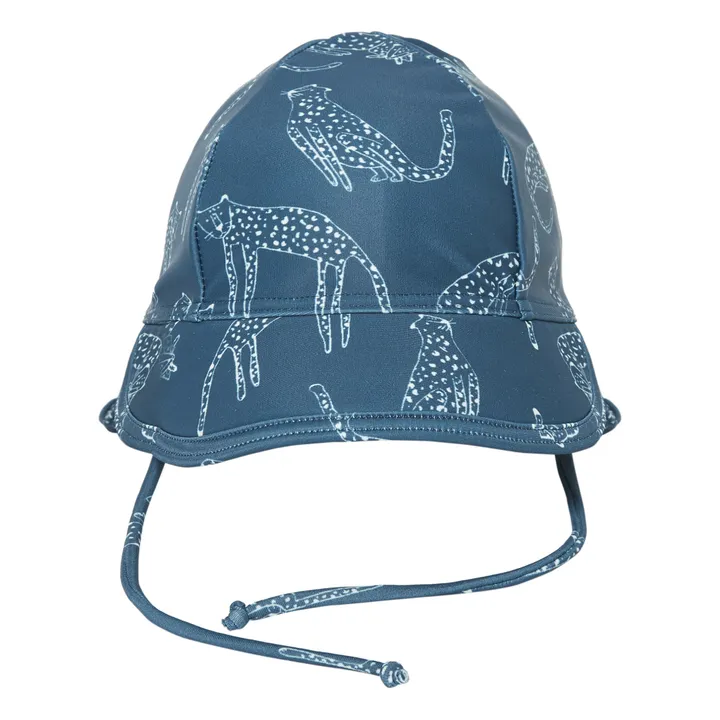 Sombrero Alex Estampado Leopardos  algodón orgánico  Anti Rayos Uva | Azul Gris- Imagen del producto n°0