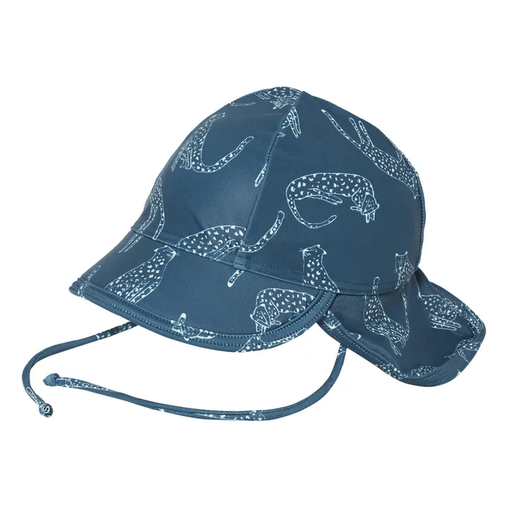 Sombrero Alex Estampado Leopardos  algodón orgánico  Anti Rayos Uva | Azul Gris- Imagen del producto n°1