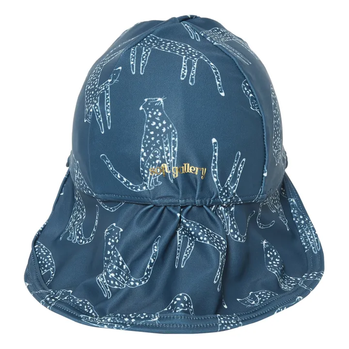 Sombrero Alex Estampado Leopardos  algodón orgánico  Anti Rayos Uva | Azul Gris- Imagen del producto n°2