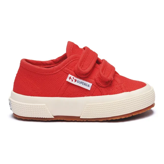 Baskets Scratchs Coton Basse | Rouge