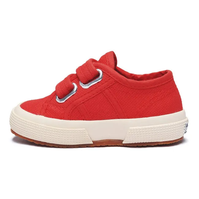 Baskets Scratchs Coton Basse | Rouge