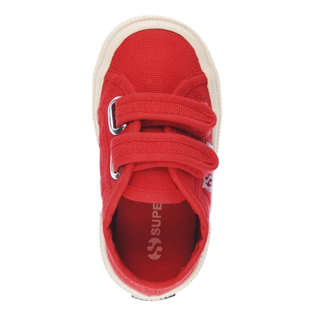 Baskets Scratchs Coton Basse | Rouge