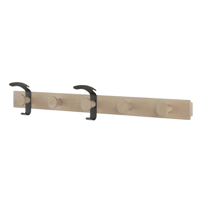 Wood and Metal Coat Rack | Black