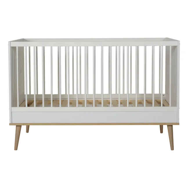 Flow Oak Cot 70 x 140cm | White