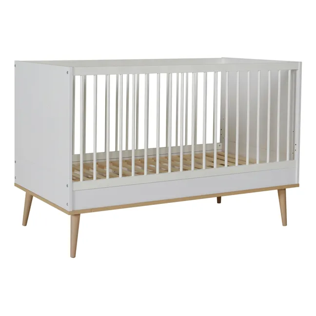 Letto da bambino, modello: Flow, in quercia, dimensioni: 70x140 cm | Bianco