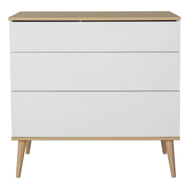 Flow Oak Chest of Drawers | White