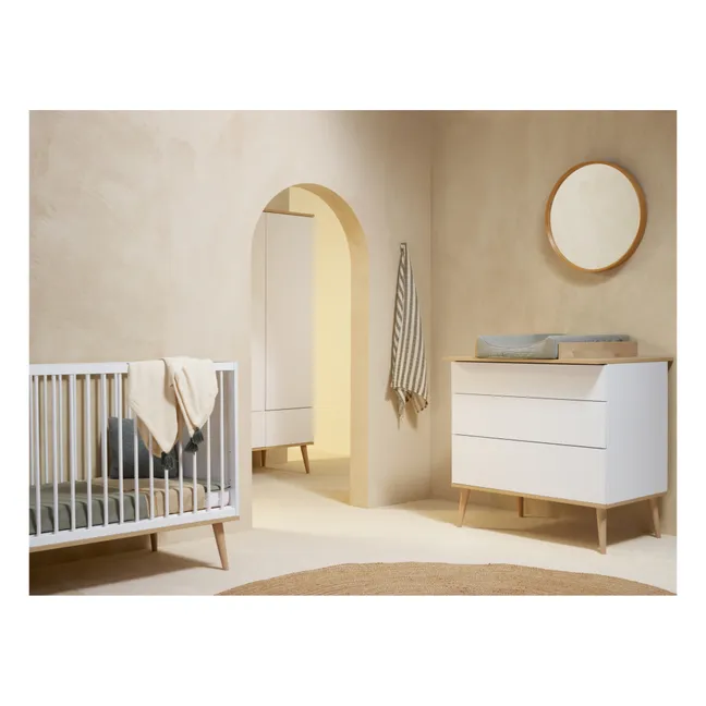 Flow Oak Chest of Drawers | White