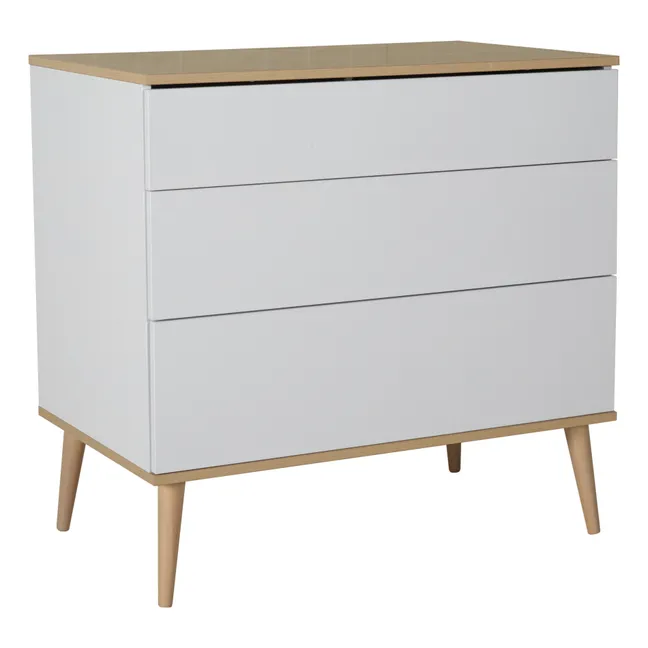 Flow Oak Chest of Drawers | White