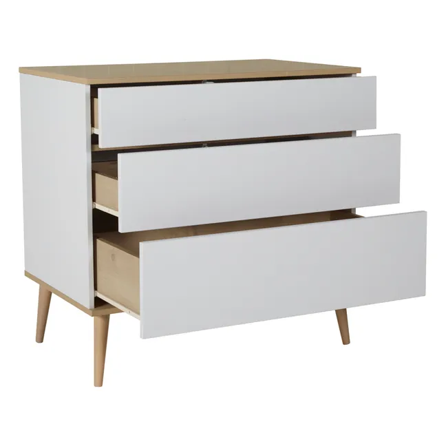 Flow Oak Chest of Drawers | White