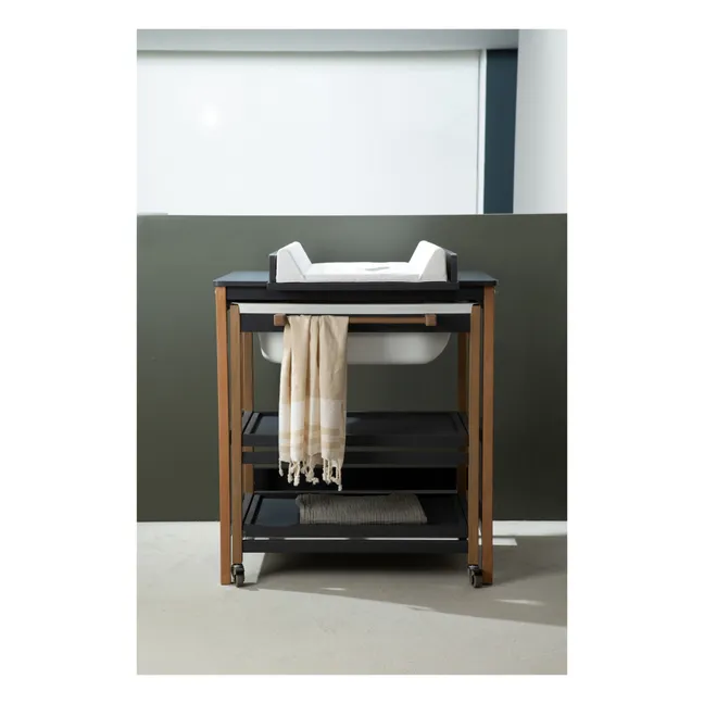 Fasciatoio con vaschetta Smart | Nero