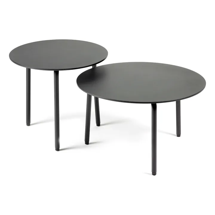 Mesa auxiliar redonda outdoor August | Negro- Imagen del producto n°1