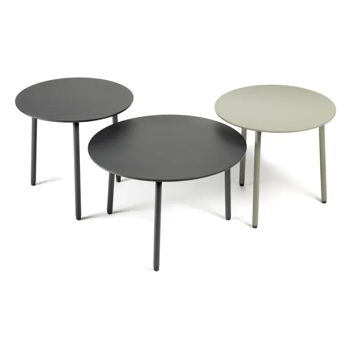 Mesa auxiliar redonda outdoor August | Negro- Imagen del producto n°2