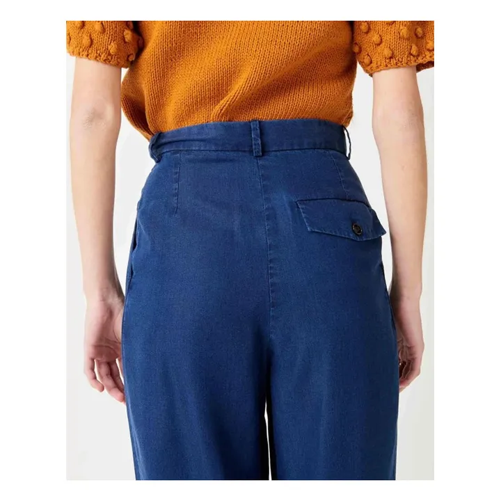 Hondo Pleated Trousers | Indigo blue- Product image n°3