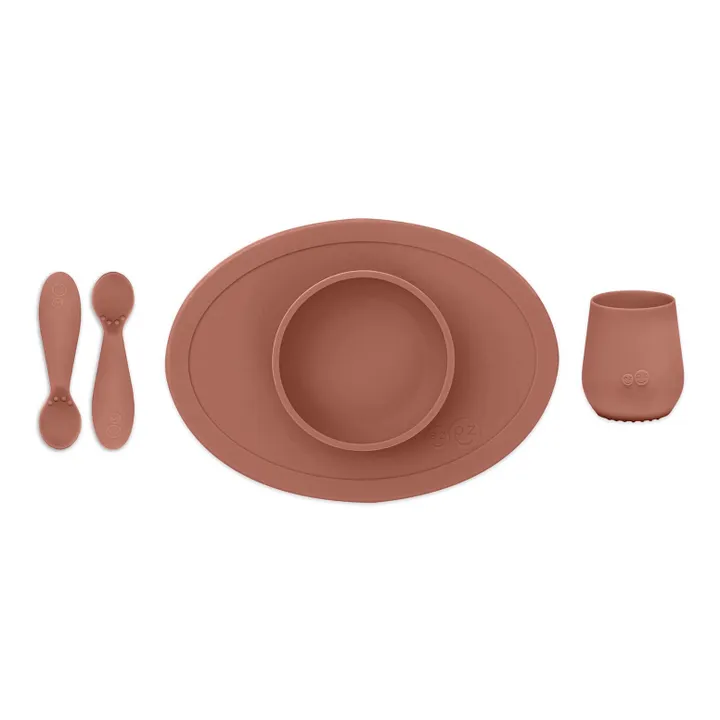 Menüset aus Silikon | Terracotta- Produktbild Nr. 0