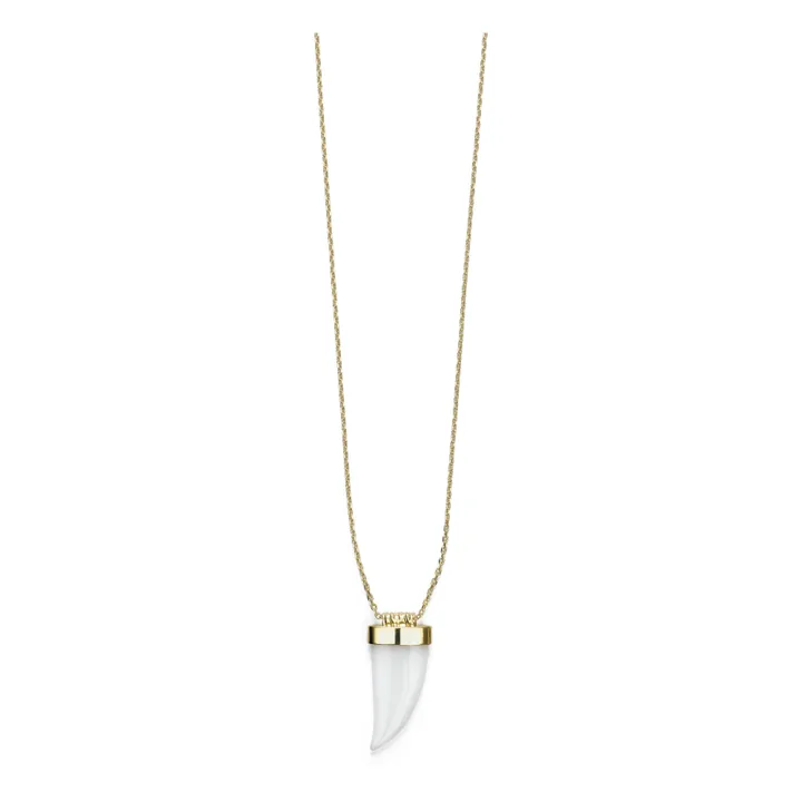Jaws Small Wave Necklace  | Gold- Product image n°0